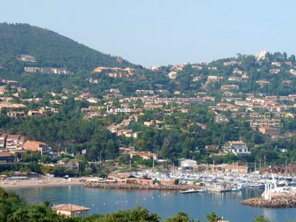 Studio A Theoule Sur Mer A 400 M De La Plage Avec Vue Sur La Mer Terrasse Amenagee Et Wifi Apartment Luaran gambar